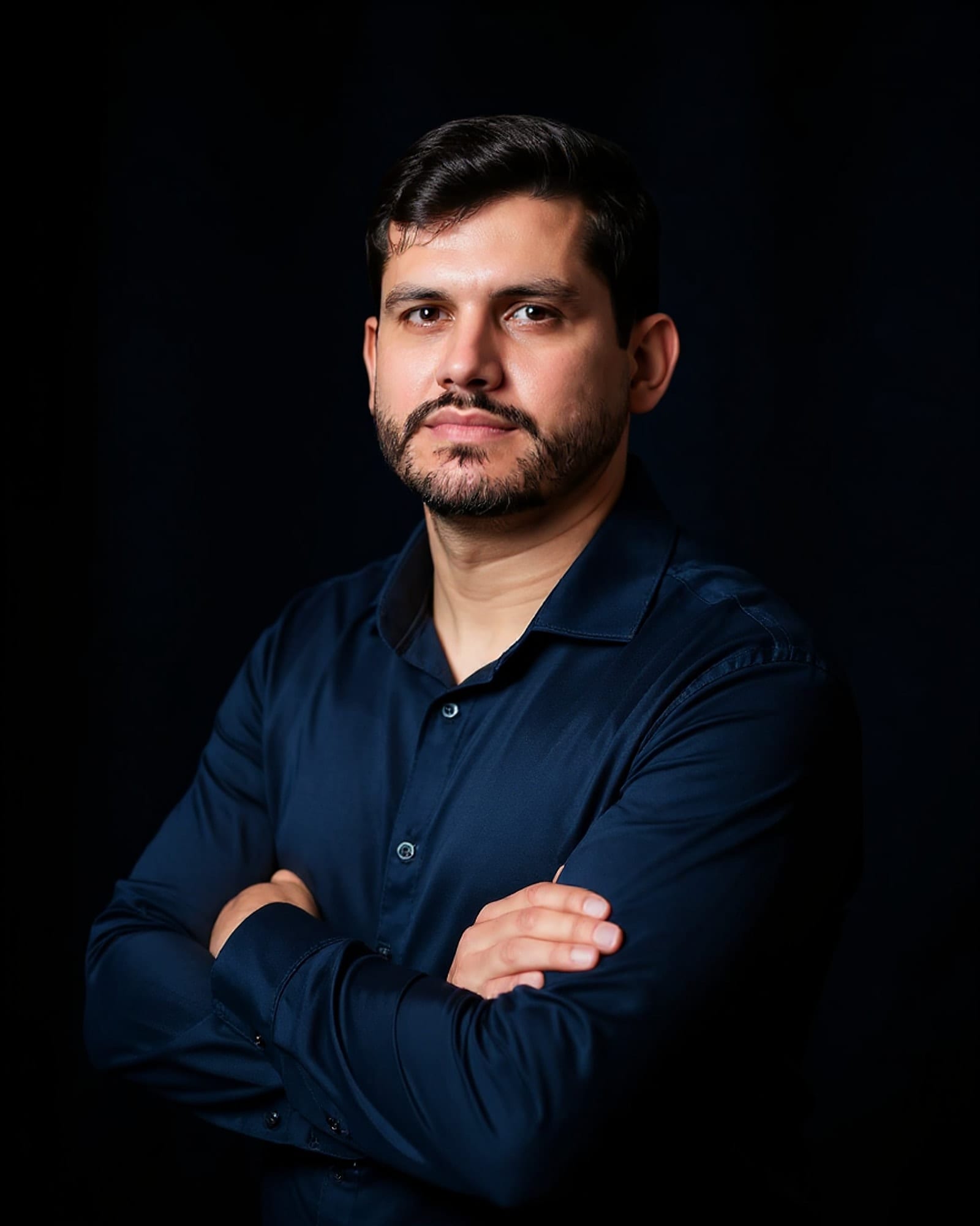 Dr. Wagner Fernandes, advogado trabalhista e previdenciário, de braços cruzados